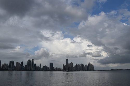 Uitzicht op de stad na The Storm