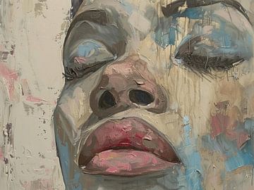 Abstraktes Porträt-Kunstwerk - Moderne Wanddekoration von SPEQ ART