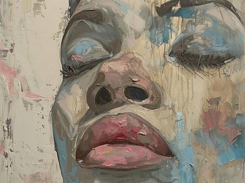 Abstraktes Porträt-Kunstwerk - Moderne Wanddekoration