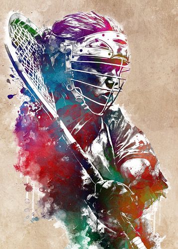 Lacrosse speler sport kunst #lacrosse