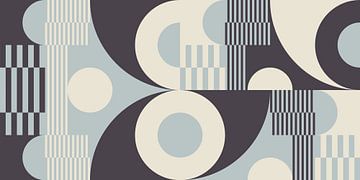 Retro Geometry: Serene Circles and Stripes no. 6 by Dina Dankers
