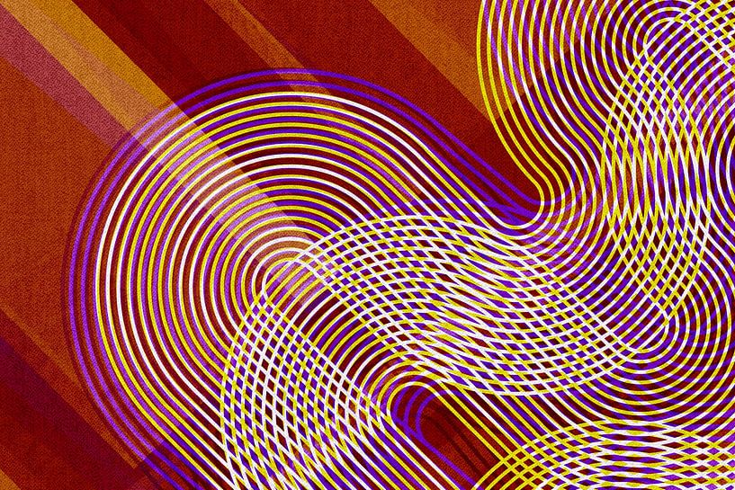 Retro rainbow monochrome by Mad Dog Art
