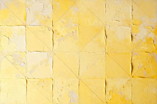 Venezianischer Stucco in Buttergelb von FRESH Fine Art