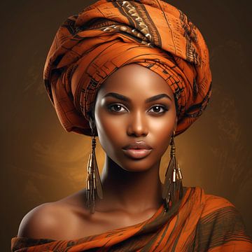 Afrikaanse vrouw van Koffie Zwart