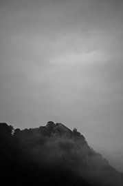 Mountaintop in the mist