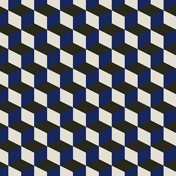 Modern abstract geometrisch patroon in retrostijl nr. 5 van Dina Dankers