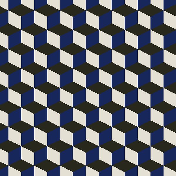 Modern abstract geometric pattern in retro style no. 5 by Dina Dankers