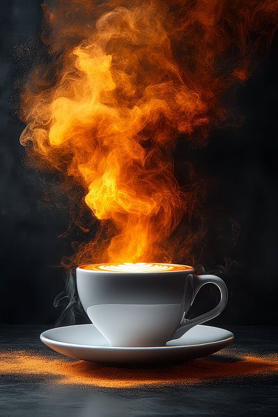 hot cup of coffee or tea by Egon Zitter