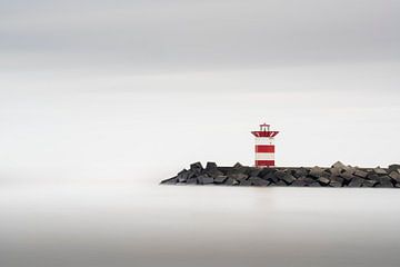 Dutch harbor light of Scheveningen by Kees Wassenaar