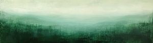 Abstrakt Grün | Horizont von Wunderbare Kunst