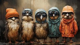 Cool birds with sunglasses by Cathrin Illgen