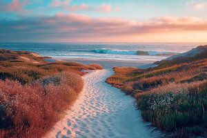 Strandweg am Ende des Tages