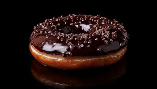 Donut van chocolade portret panorama