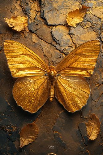 Goldener Schmetterling von Michou