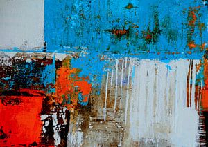 Image de structure rouge-bleu sur Claudia Neubauer