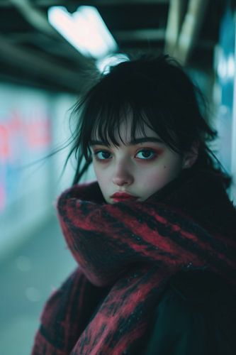 Hidden longing, young lady