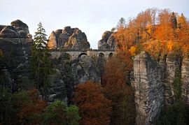 Bastei in autumn by Karin Jähne