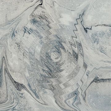 Wasserplätschern. Reflektionen. Minimalistische Kunst in kühlen, neutralen Farben von Dina Dankers