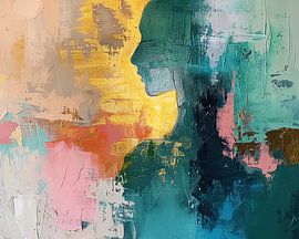 Frau Silhouette | Frau Silhouette von Blickfänger Gemälde