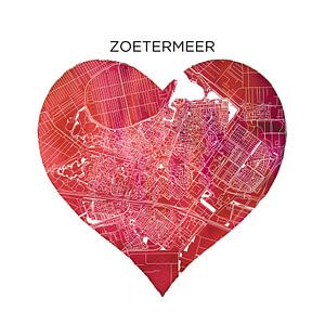 Zoetermeer | Stadtplan als Wandkreis von WereldkaartenShop