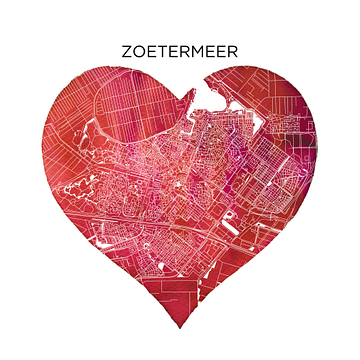 Zoetermeer | Stadskaart als Wandcirkel van WereldkaartenShop