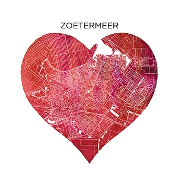 Zoetermeer | Stadtplan als Wandkreis von WereldkaartenShop