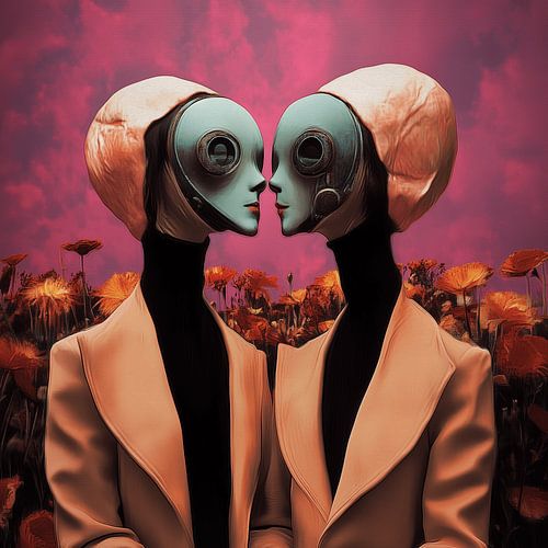 Aliens in het bleoemenveld