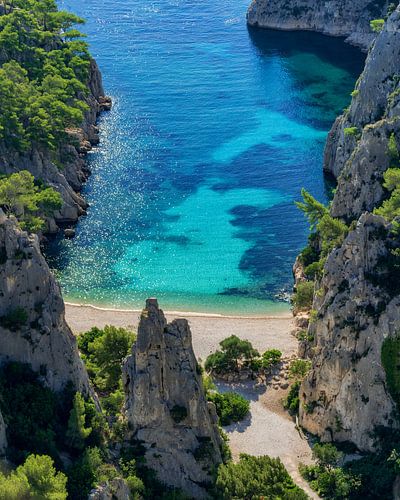 Calanque d'En-Vau in the Calanque National Park in France in summer