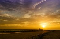 Beach in Vlissingen während eines Sonnenuntergang von Jessica Berendsen Miniaturansicht