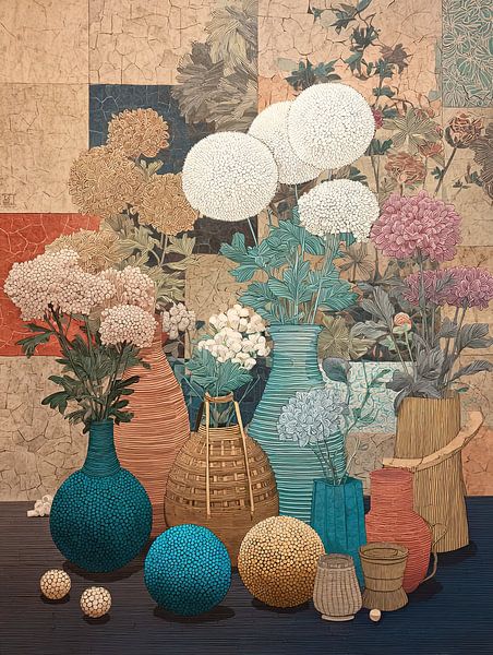 Flower Vases by Eye catching paintings