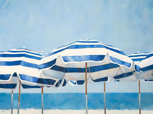 Blue Beach Umbrellas