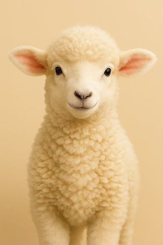 Het aanbiddelijke Portret van het Babyschaap - Dierlijke Muurkunst Met Hoge Resolutie
