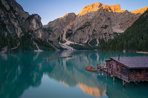 Zonsopkomst bij Lago di Braies