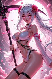 SOLYVAE – Sexy anime fighter girl with her large scythe