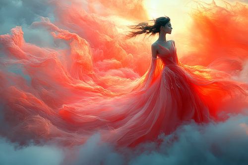 schilderachtig spiritueel beeld van vrouw