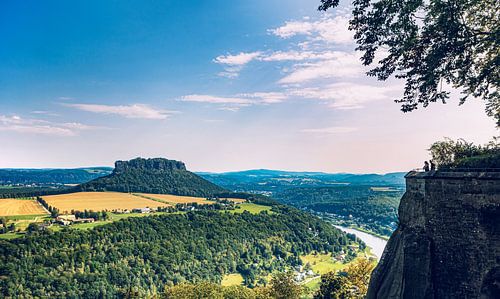 Uitzicht over de Elbe vanaf vesting Königstein
