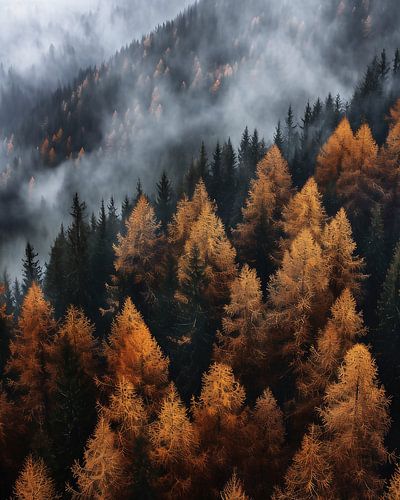 Romantic autumn forest