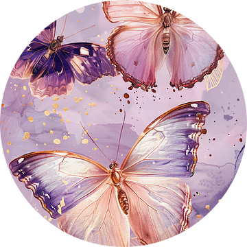 Roze paarse vlinders van haroulita