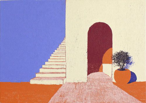 Architecture featuring arches, staircases and plants by Niklas Maximilian