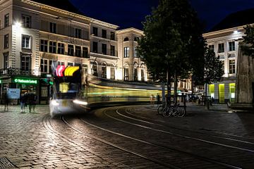 Tram in Ghent by Frans Kruijf