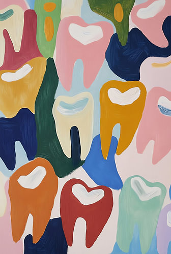 Formes organiques colorées