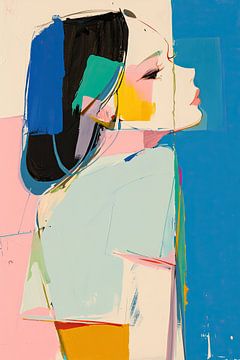 Vrouwen Schilderij | Colorful Silence van Blikvanger Schilderijen