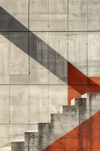 Concrete Staircase with ‘Shadow’ and Terracotta