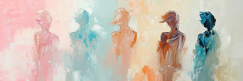 Personnes abstraites en couleur