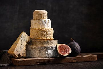 Cheese board with fig