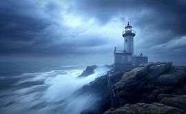 Dämmerlicht am Küstenleuchtturm