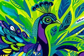Paon au design coloré sur Imperial Art House