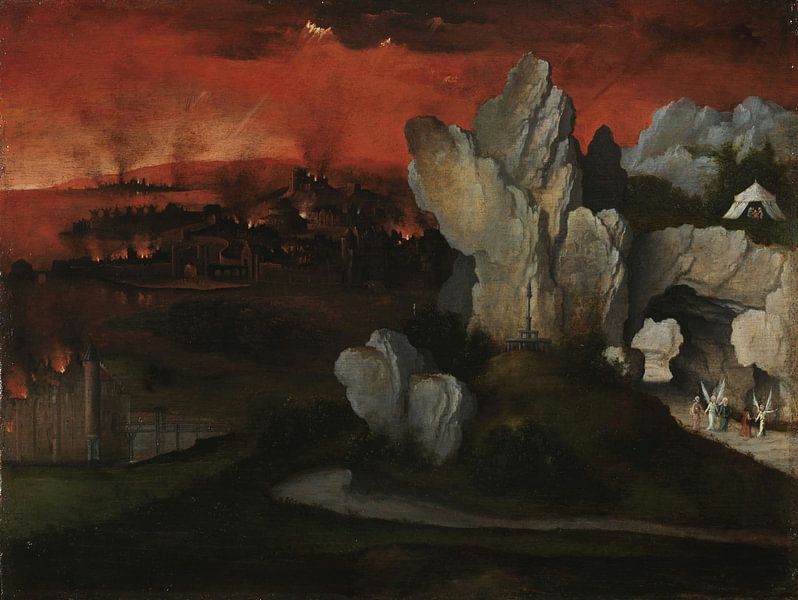 Landscape with the Destruction of Sodom and Gomorrah, Joachim Patinir by Masterful Masters