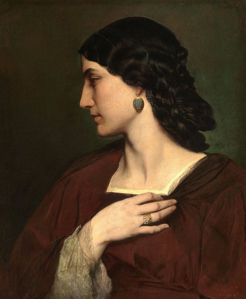 Portrait of Nanna Risi, Anselm Feuerbach by Masterful Masters