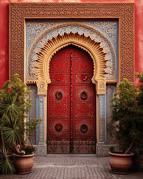 Prachtige poort met hoge deuren in Marrakech van Studio Allee